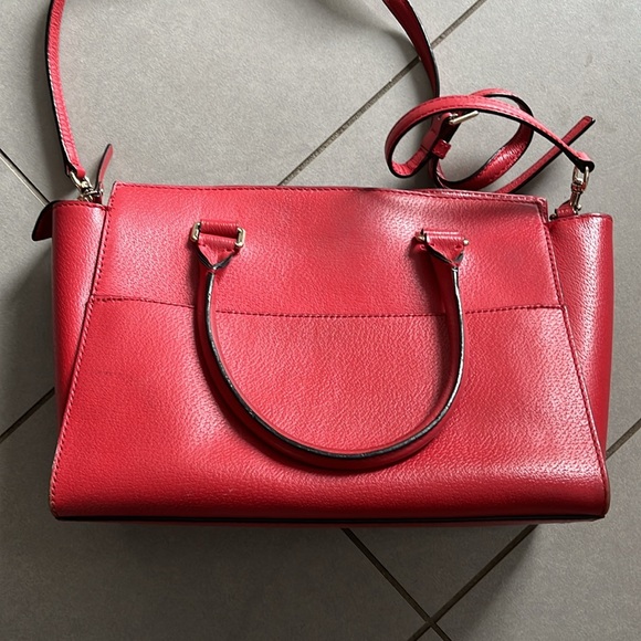 KATE SPADE red satchel purse tote - Picture 3 of 14
